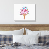 Toile Cône rose Sakura crème glacée gaufre (Insitu(Chambre))