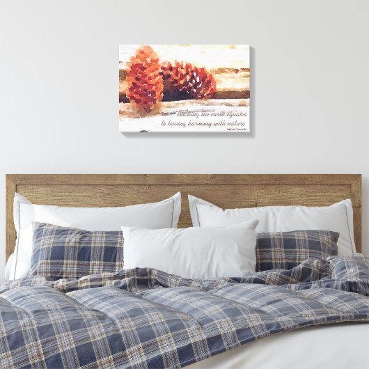 Toile Cônes de pin coup de pinceau Art numérique (Insitu(Chambre))