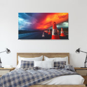Toile cônes sur la route (Insitu(Chambre))
