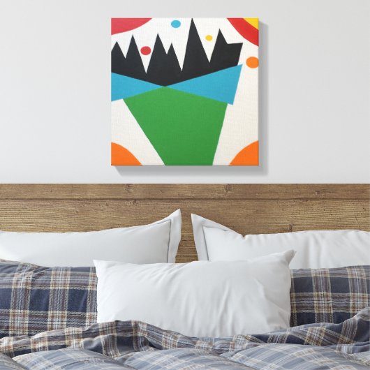 Toile Confetti Color Cone Abstract Print (Insitu(Chambre))