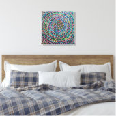 Toile Confetti Spirals Stretched Canvas Print (Insitu(Chambre))