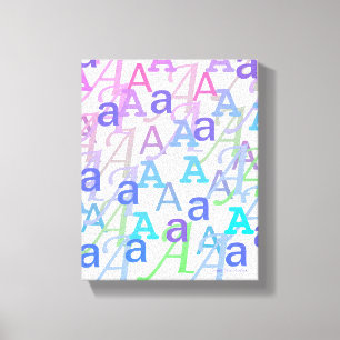Toile Confettis de lettres "A"