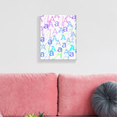 Toile Confettis de lettres "A" (Insitu(Salon))