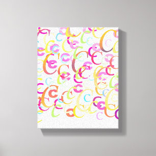 Toile Confettis en forme de lettre "C"