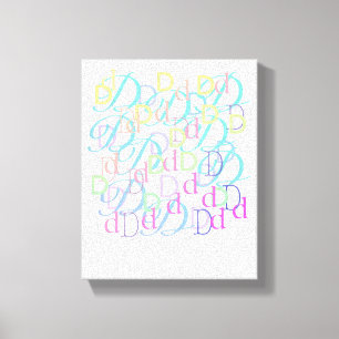 Toile Confettis en forme de lettre "D"