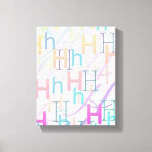 Toile Confettis en forme de lettre "H"
