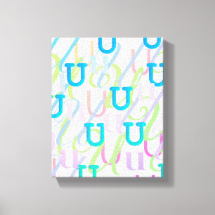 Toile Confettis en forme de lettre "U"