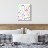 Toile Confettis en forme de lettre "W" (Insitu(Chambre))