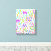 Toile Confettis en forme de lettre "W" (Insitu (Plancher de Bois))