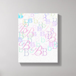 Toile Confettis en forme de lettres "B"