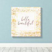 Toile Confettis roses blancs d'or (Insitu (Plancher de Bois))