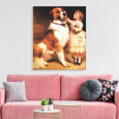 Toile Confiance par Charles Burton Barber, Chien Saint-B (Insitu(Salon))