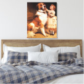 Toile Confiance par Charles Burton Barber, Chien Saint-B (Insitu(Chambre))