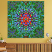 Toile Confianza texture textile mandala (Insitu(Salon))