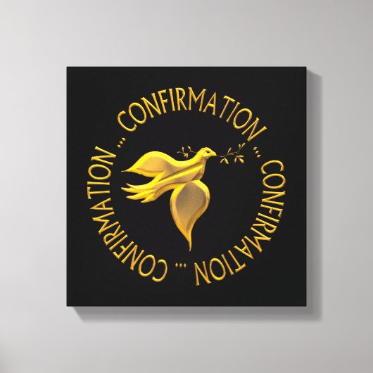 Toile Confirmation en or et Holy Spirit (Recto)