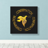 Toile Confirmation en or et Holy Spirit (Insitu (Plancher de Bois))
