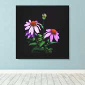 Toile Confleur violet sur noir (Insitu (Plancher de Bois))