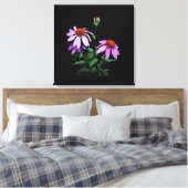 Toile Confleur violet sur noir (Insitu(Chambre))