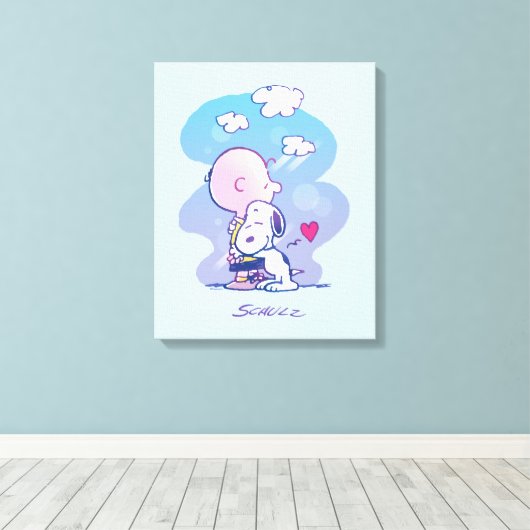 Toile Confort et sécurité | Charlie & Snoopy Hug (Insitu (Plancher de Bois))