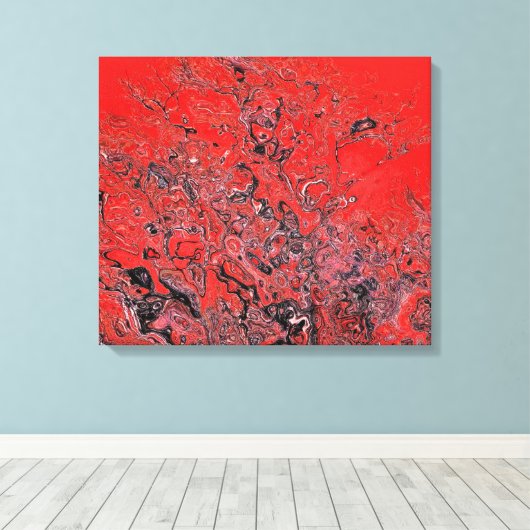 Toile Confusion rouge (Insitu (Plancher de Bois))