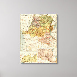 Toile CongoPanoramic MapCongo