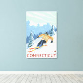 Toile ConnecticutSkier de descente (Insitu (Plancher de Bois))