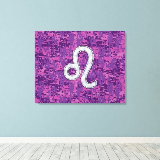 Toile Connexion Leo Zodiac sur Camouflage numérique Fuch (Insitu (Plancher de Bois))