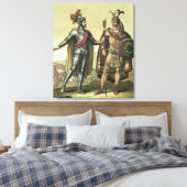Toile Conquistador avec un chef amérindien (couleur (Insitu(Chambre))