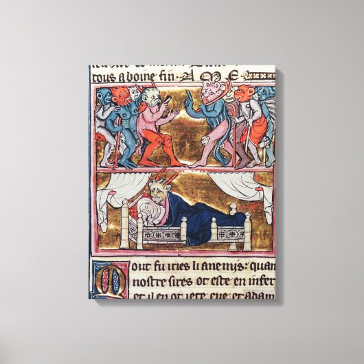 Toile Conseil des démons, de l'Histoire de Merlin (Recto)