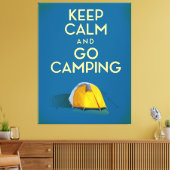 Toile Conserver le calme et aller Camping imprimer vinta (Insitu(Salon))