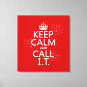Toile Conserver le calme et appeler l'informatique (n'im (Recto)