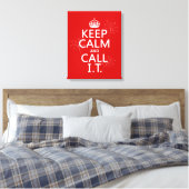 Toile Conserver le calme et appeler l'informatique (n'im (Insitu(Chambre))