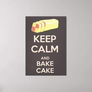 Toile Conserver le calme et le Poster vintage de gâteaux