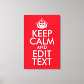 Toile Conserver le calme et modifier le texte (Recto)