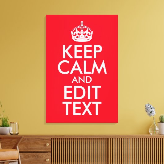 Toile Conserver le calme et modifier le texte (Insitu(Salon))
