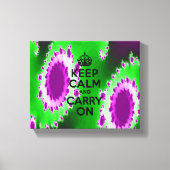 Toile Conserver le calme violet et vert Abstrait (Recto)