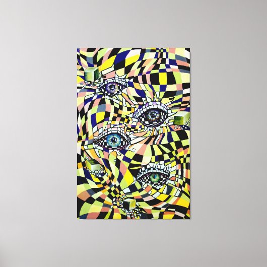 Toile Conspiration Tout Voir L'Aquarelle Oeil OEuvre (Recto)