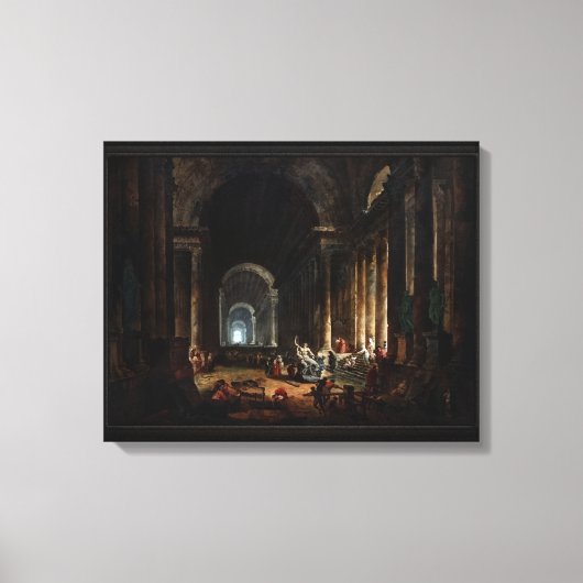 Toile Constatation du Laocoon par Hubert Robert (Recto)