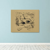 Toile Constellation de librairie vintage style Hevelius (Insitu (Plancher de Bois))