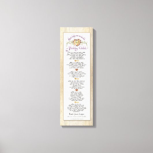 Toile Construire une calligraphie infantile saine Parent (Recto)