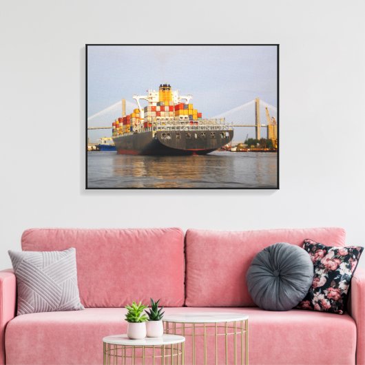 Toile Container Cargo Ship on Savannah River (Insitu(Salon))