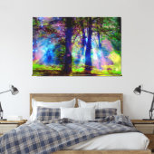 Toile Conte de fée colorée Imaginaire Art Forêt (Insitu(Chambre))