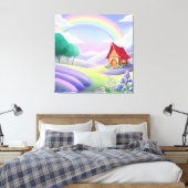 Toile Conte de fée sous l'arc-en-ciel (Insitu(Chambre))