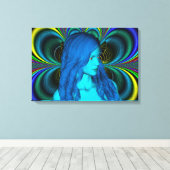 Toile Contemplation bleue (Insitu (Plancher de Bois))