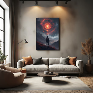 Toile Contemplation Cosmique Tourbillon de Feu