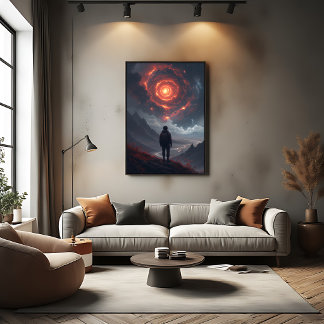 Toile Contemplation Cosmique Tourbillon de Feu