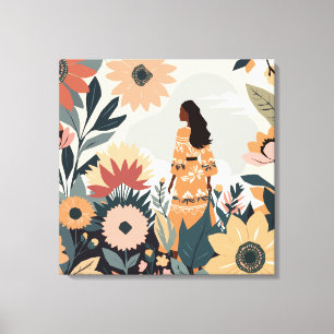 Toile Contemplation du jardin