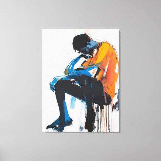 Toile Contemplation en couleurs - Art Abstrait (Recto)