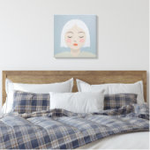 Toile Contemplation - Portrait minimaliste (Insitu(Chambre))