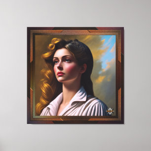 Toile Contempler l'avenir L'art conceptuel de l'IA par X